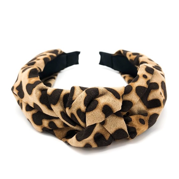 Leopard Print Knotted Headband | Knot Hairband - Picture 4 of 6